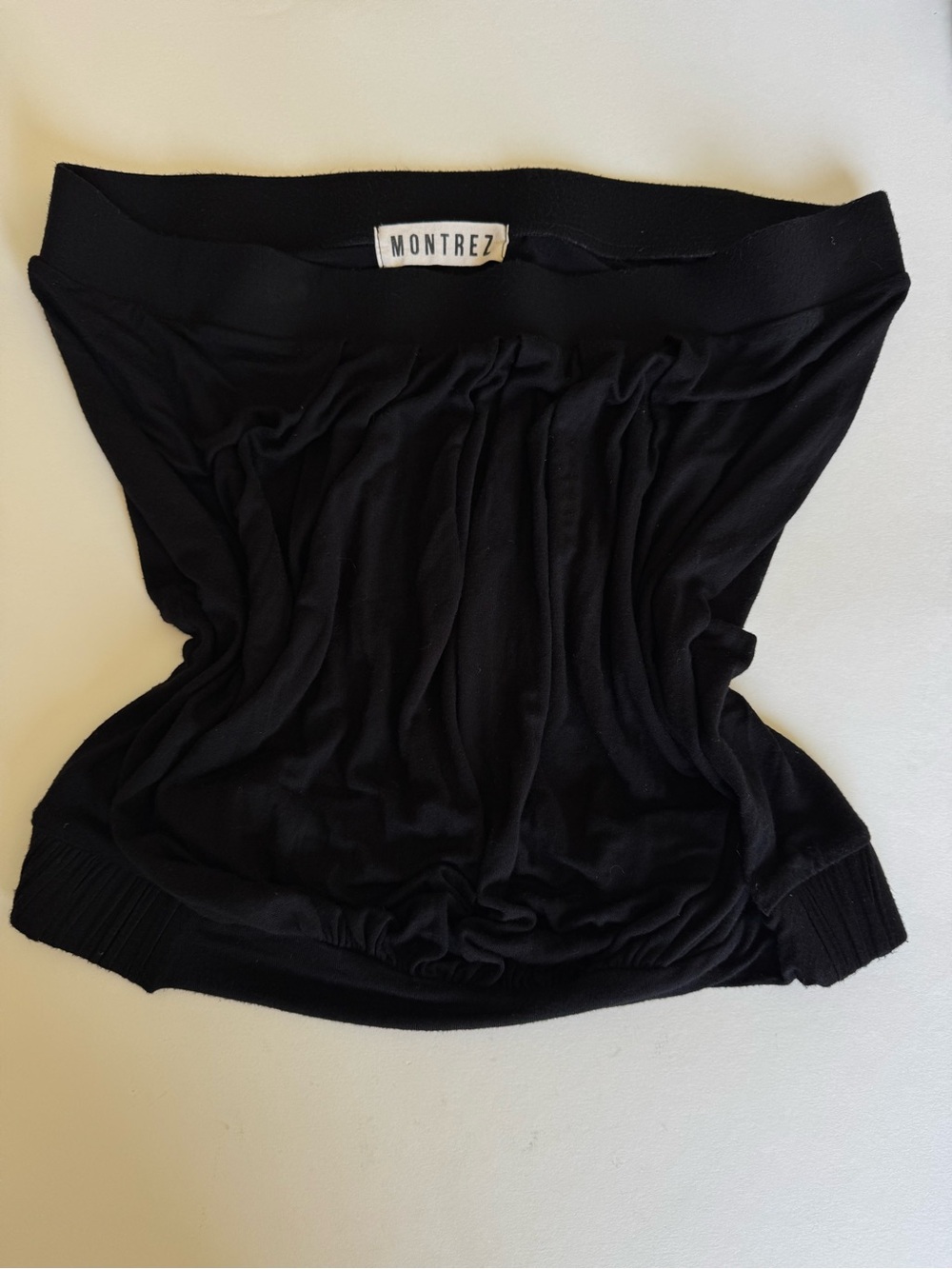 Montrez Black Stretch Bandeau Top